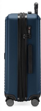 Hauptstadtkoffer Hartschalen-Trolley Mitte, dunkelblau, 68 cm, 4 Rollen, Hartschalen-Koffer Reisegepäck TSA Schloss Volumenerweiterung