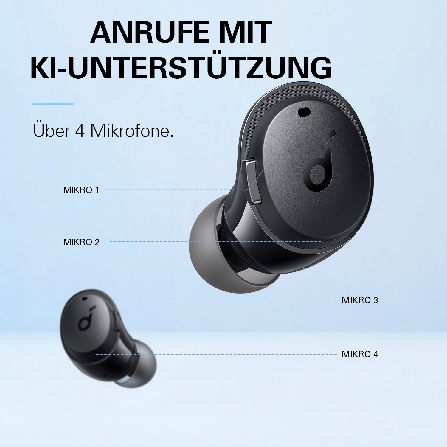 Dot Rauschunterdrückung, (ANC), Cancelling Noise Bluetooth) Headset 3i Anker (Active SOUNDCORE