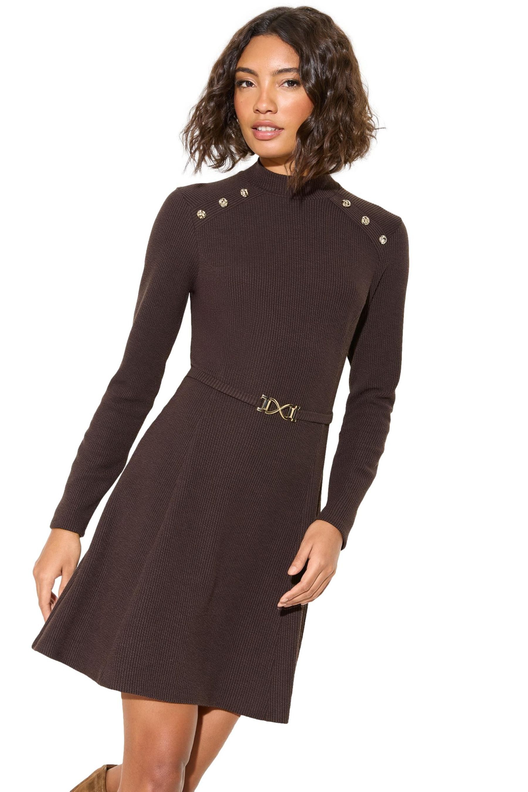 Friends Like These Minikleid Friends Like These Langarm-Minikleid mit Gürte günstig online kaufen