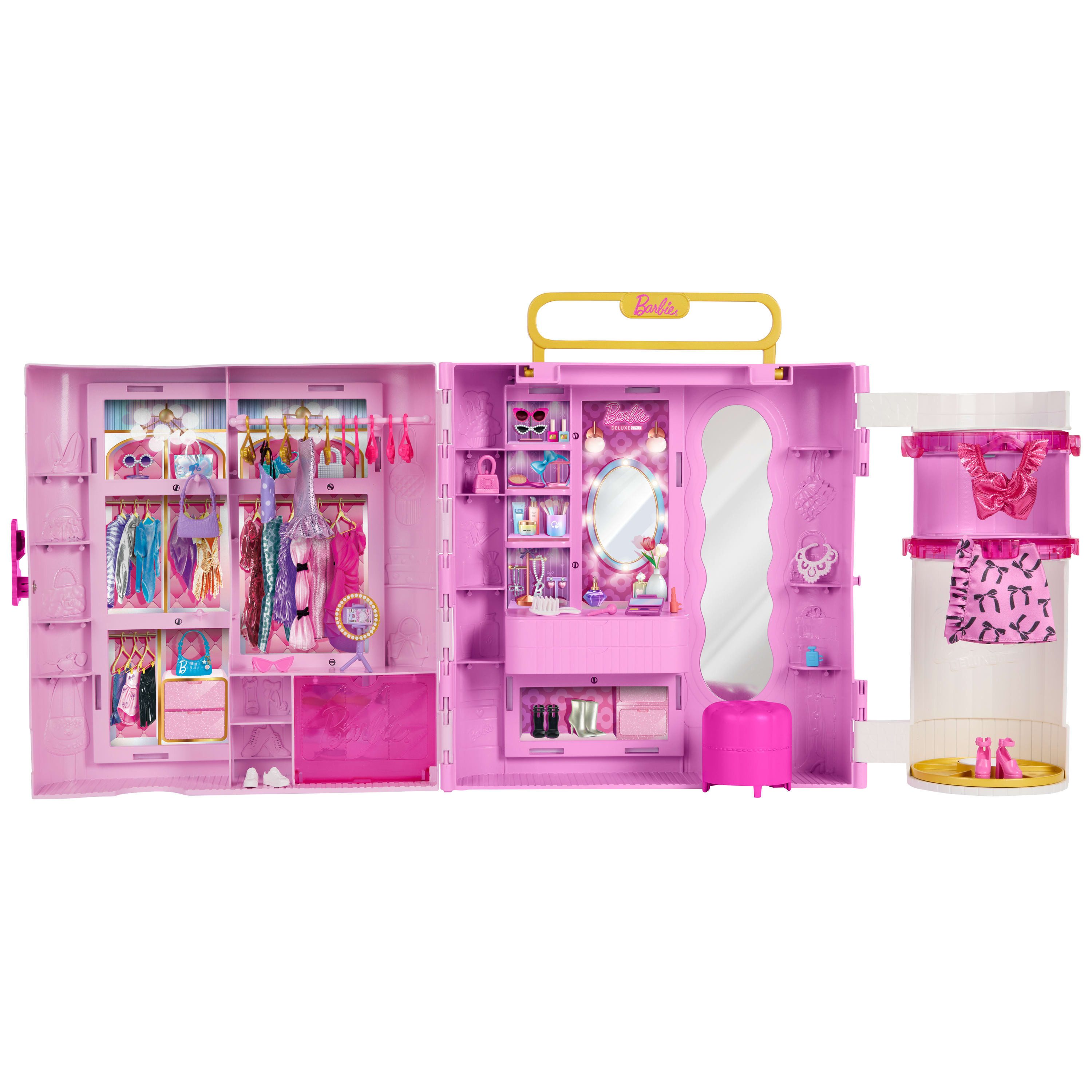 Barbie Puppenkleiderschrank Barbie Deluxe Style Kleiderschrank, aufklappbar