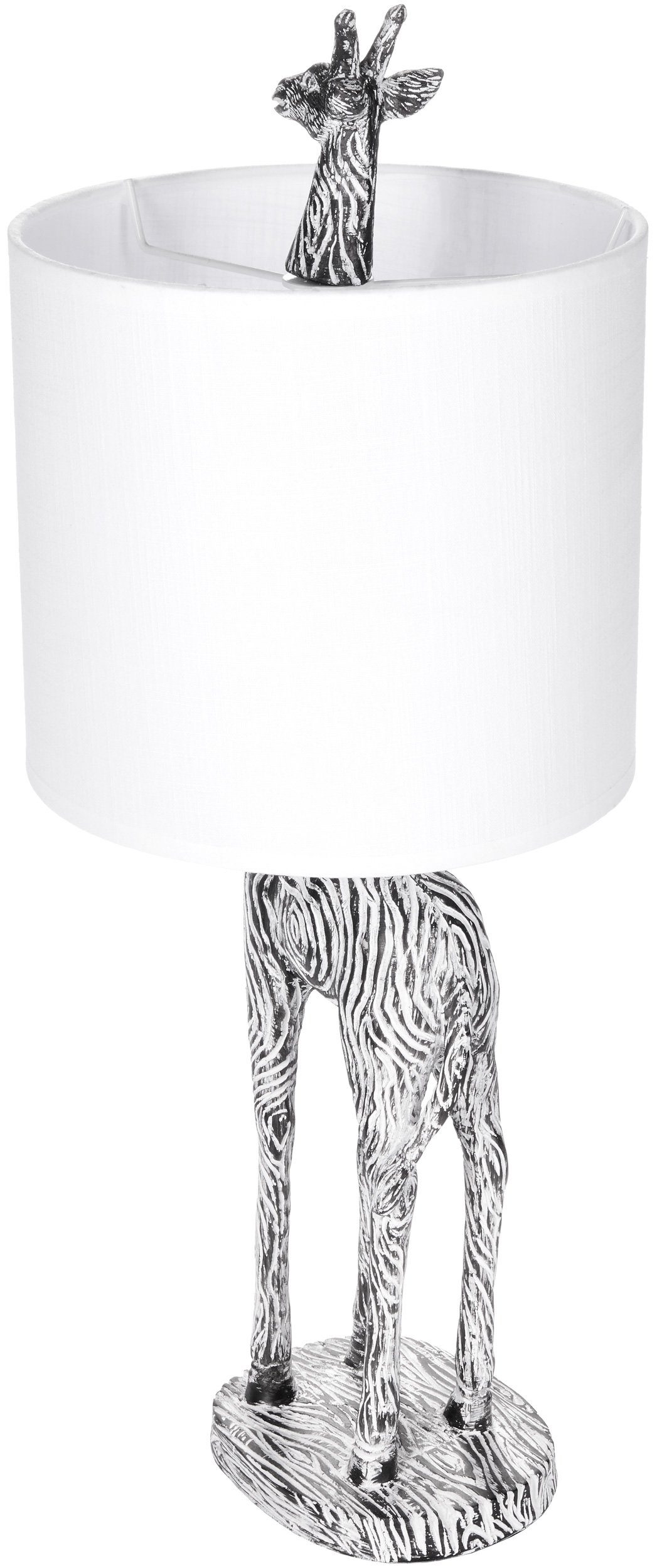 BRUBAKER Nachttischlampe Tischleuchte Giraffe Afrika, ohne Leuchtmittel, Motiv Lampe mit Keramikfuß, Höhe 51,5 cm