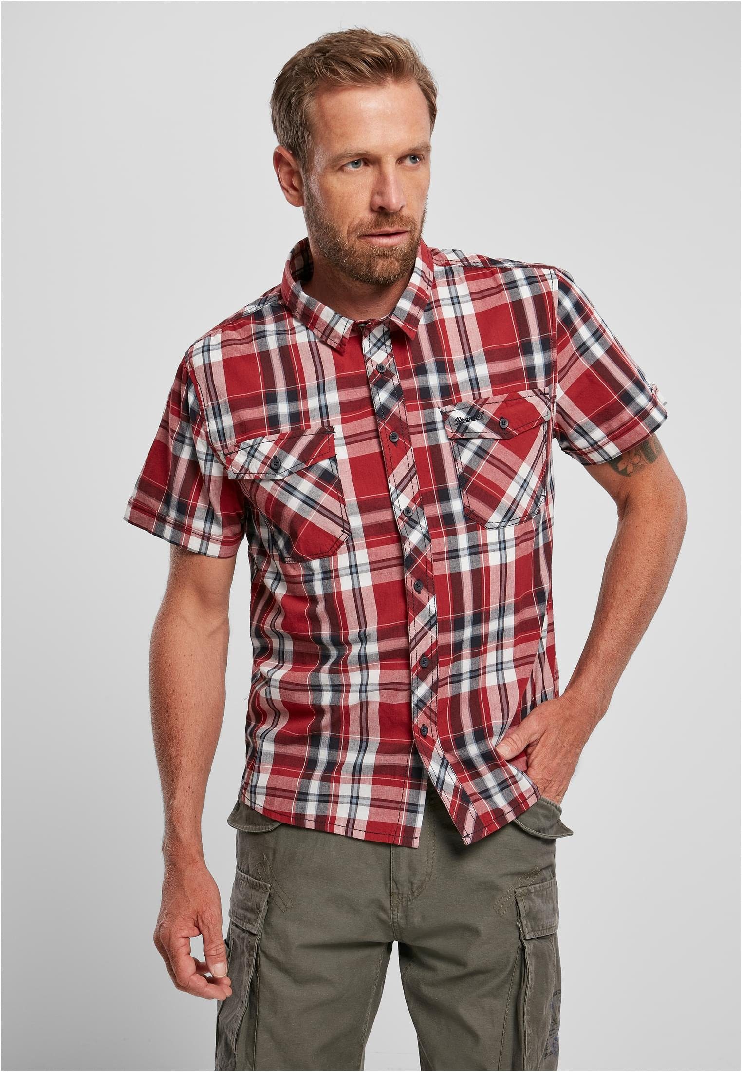 Shirt Brandit red Herren Roadstar (1-tlg) Langarmhemd