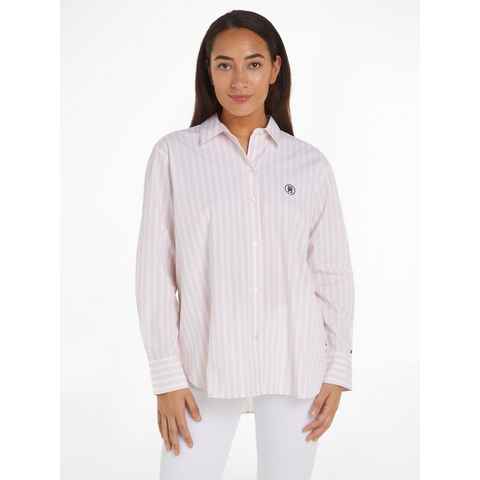 Tommy Hilfiger Hemdbluse SMD STRIPE EASY FIT LS SHIRT mit Längsstreifen