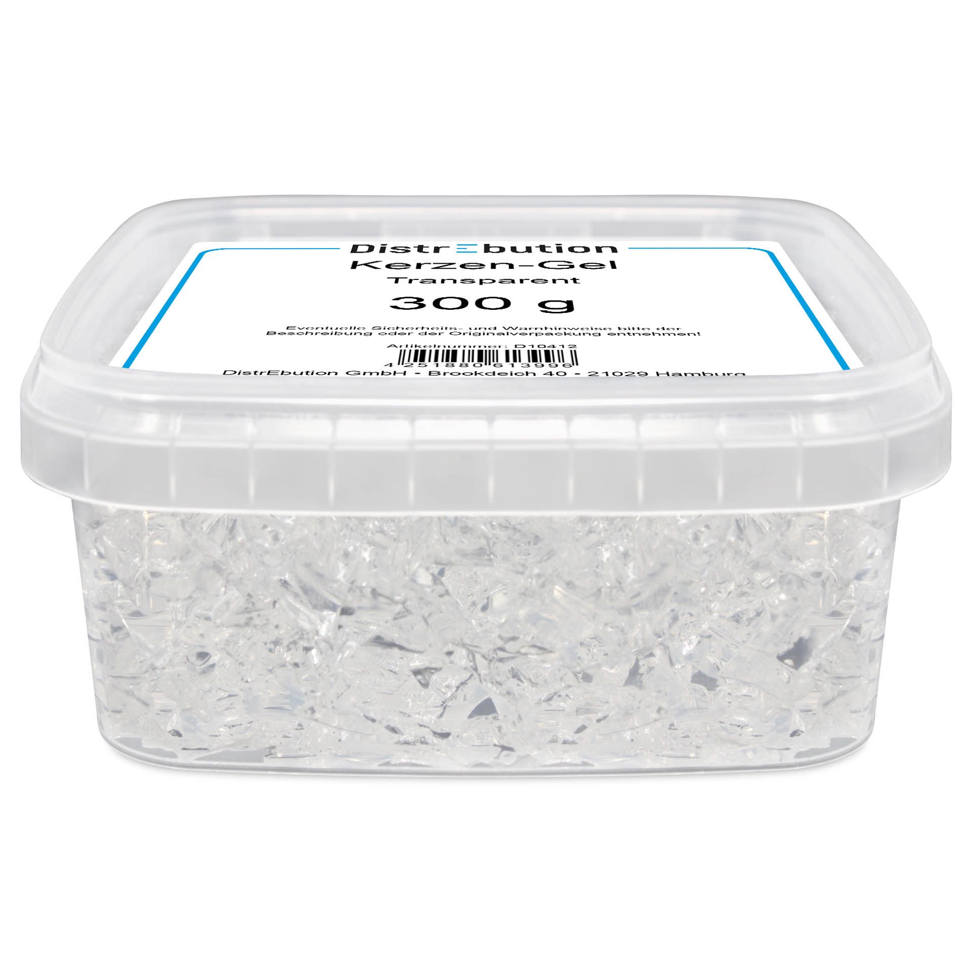 DistrEbution Duftkerze Kerzen-Gel transparent 300g-17kg Gelwachs, Gelkerzen selber machen, Für Kerzen Herstellung
