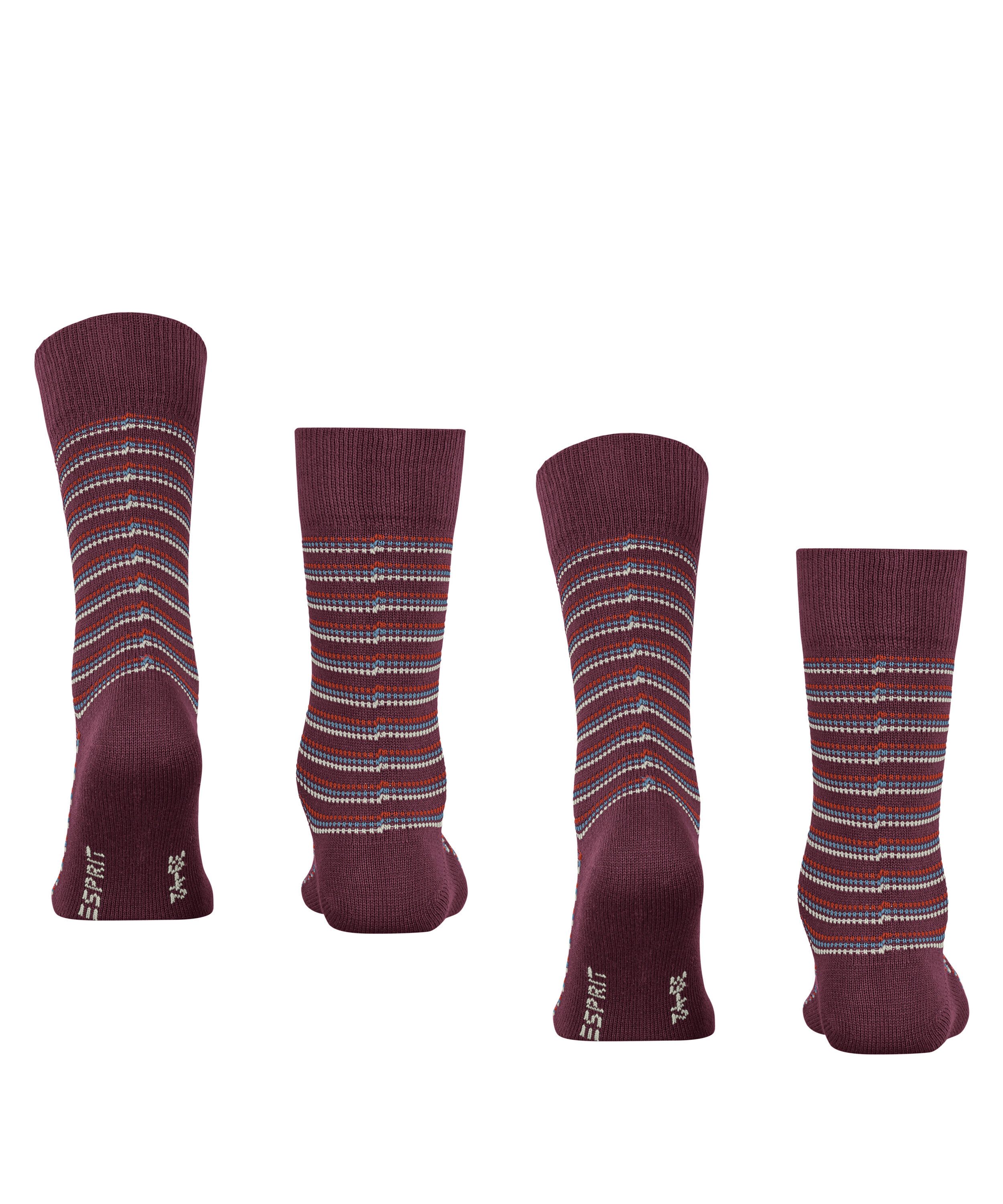 Esprit Socken Piqué Stripe 2-Pack Socken mit Bio-Baumwolle (2-Paar) mit Bio-Baumwolle
