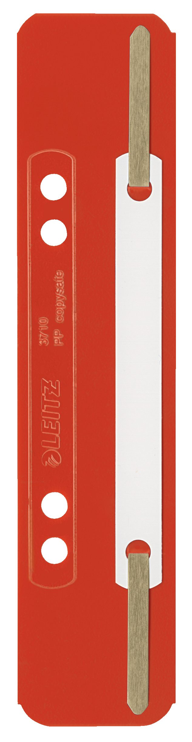 LEITZ Abheftstreifen Heftstreifen kurz PP 25 Stk. Kunststoffdeckleiste  3710-00-25, mit Lochung 6 + 8 cm, Aufreihband aus Metall
