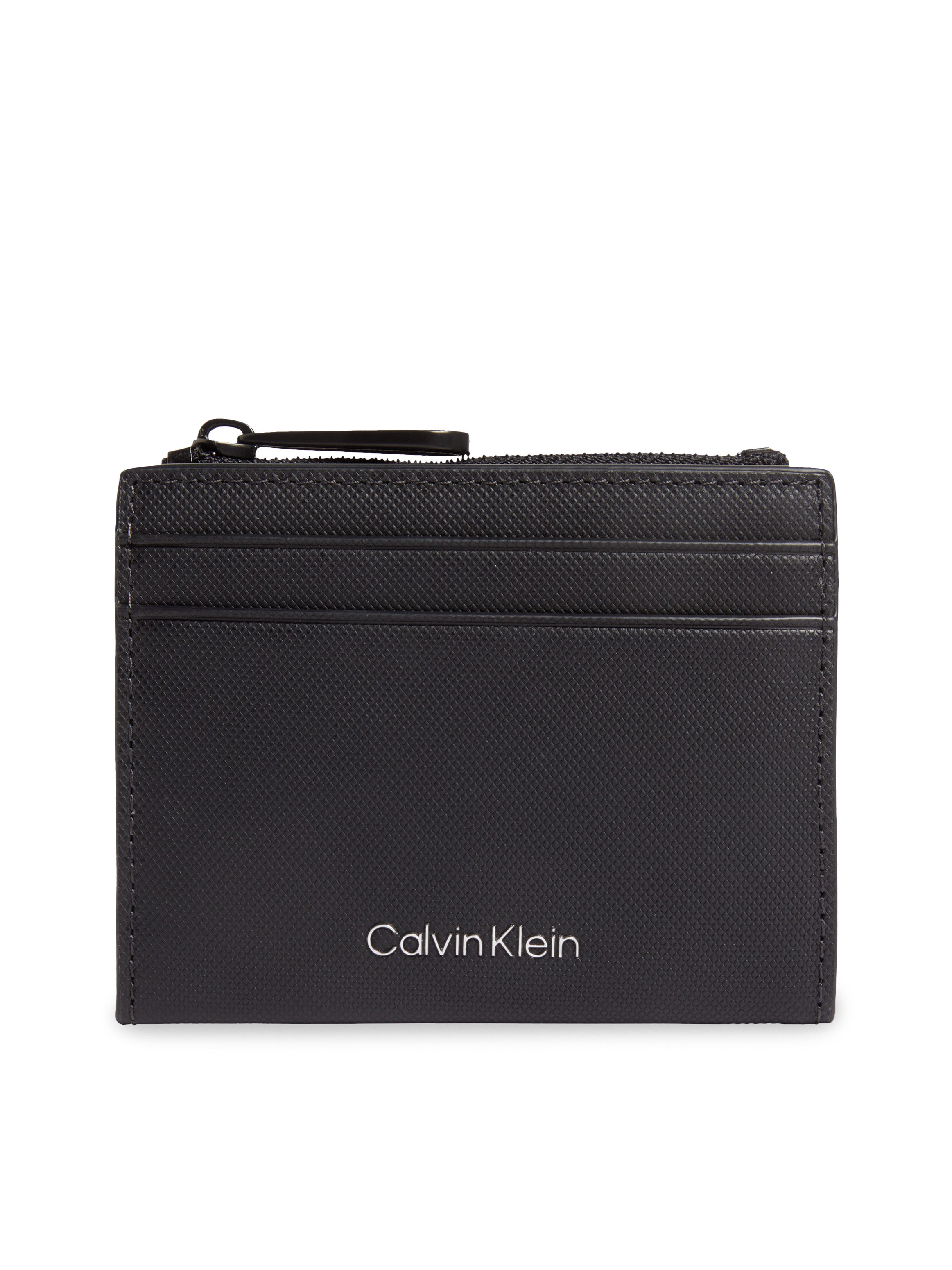 Calvin Klein Kartenetui CK MUST CARDHOLDER, Slim Wallet Unisex, Mini Geldbörse mit Logo-Schriftzug