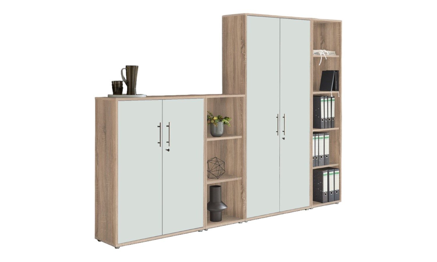 moebel-dich-auf Aktenschrank OFFICE EDITION (Set 4, abschließbar, Metallgriffen) Made in Germany