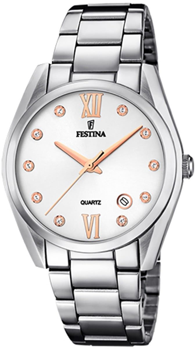 Quarzuhr Festina Damen Uhr F16790/A Edelstahl