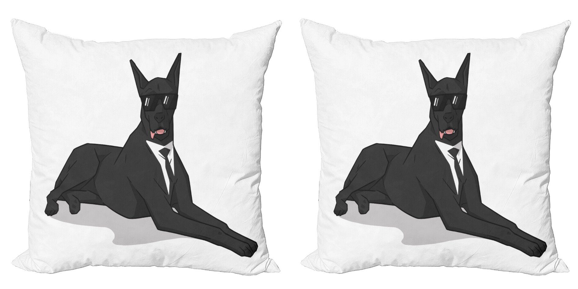 Kissenbezüge Modern Accent Doppelseitiger Digitaldruck, Abakuhaus (2 Stück), Hundeliebhaber Humorvoll Hund in der Klage