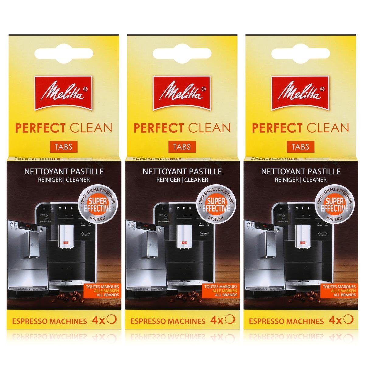 Melitta Perfect Clean Espresso Machines ReinigungsTabs 4x1,8g (3er Pac Reinigungstabletten