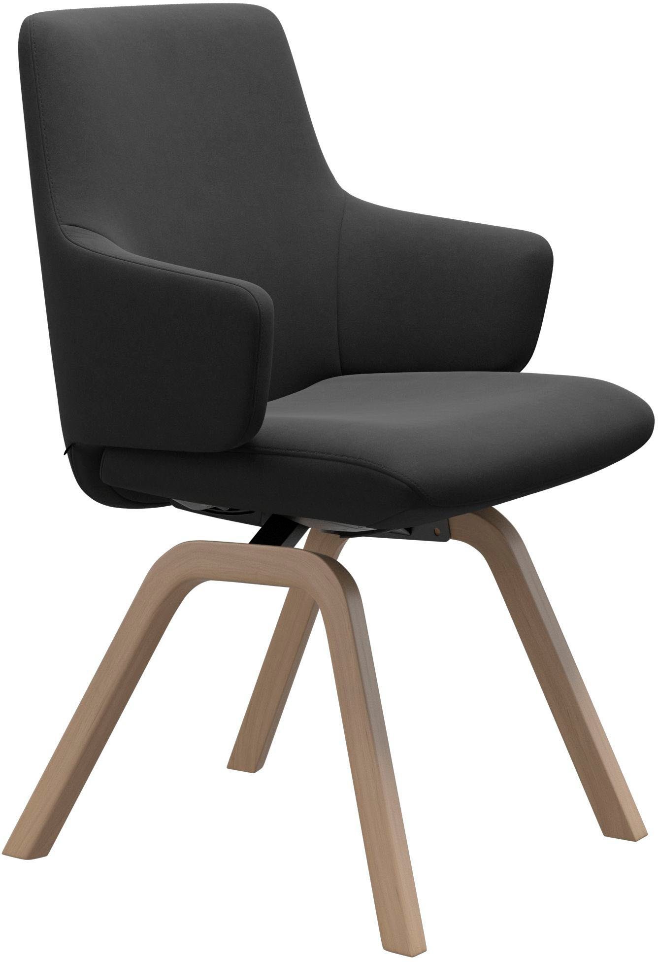 Stressless® Polsterstuhl Laurel, Low Back mit Armlehne, Größe L, mit schräggestellten Beinen in Eiche