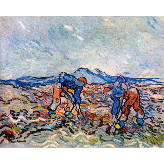 1art1 Kunstdruck Vincent Van Gogh - Bauern Beim Kartoffellesen 1890