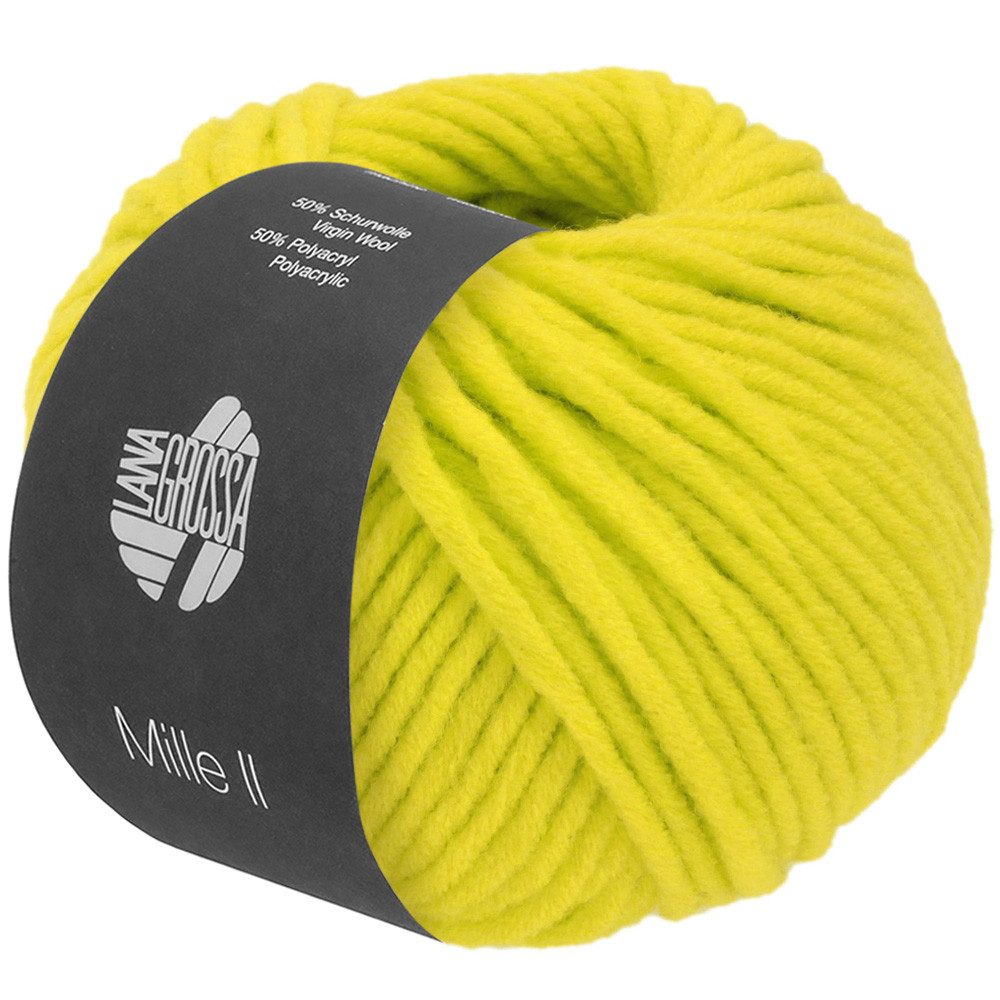LANA GROSSA MILLE II Häkelwolle, 55 m (strapazierfähiges Mischgarn mit Merinowolle), 50 g