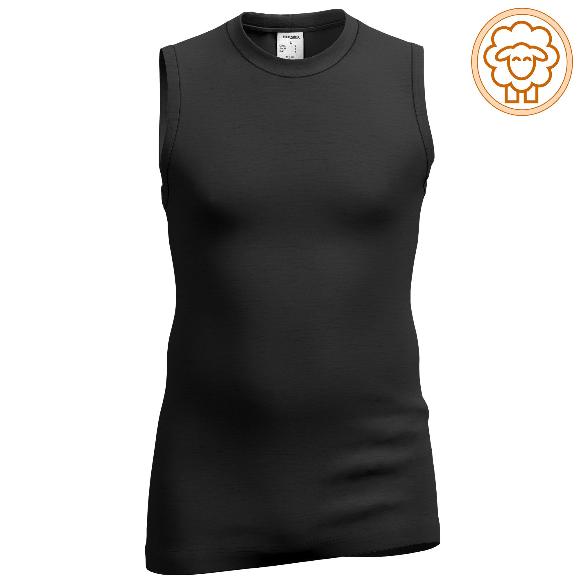 HERMKO Achseltop 40040 Herren Muskelshirt aus Merinowolle / Tencel günstig online kaufen