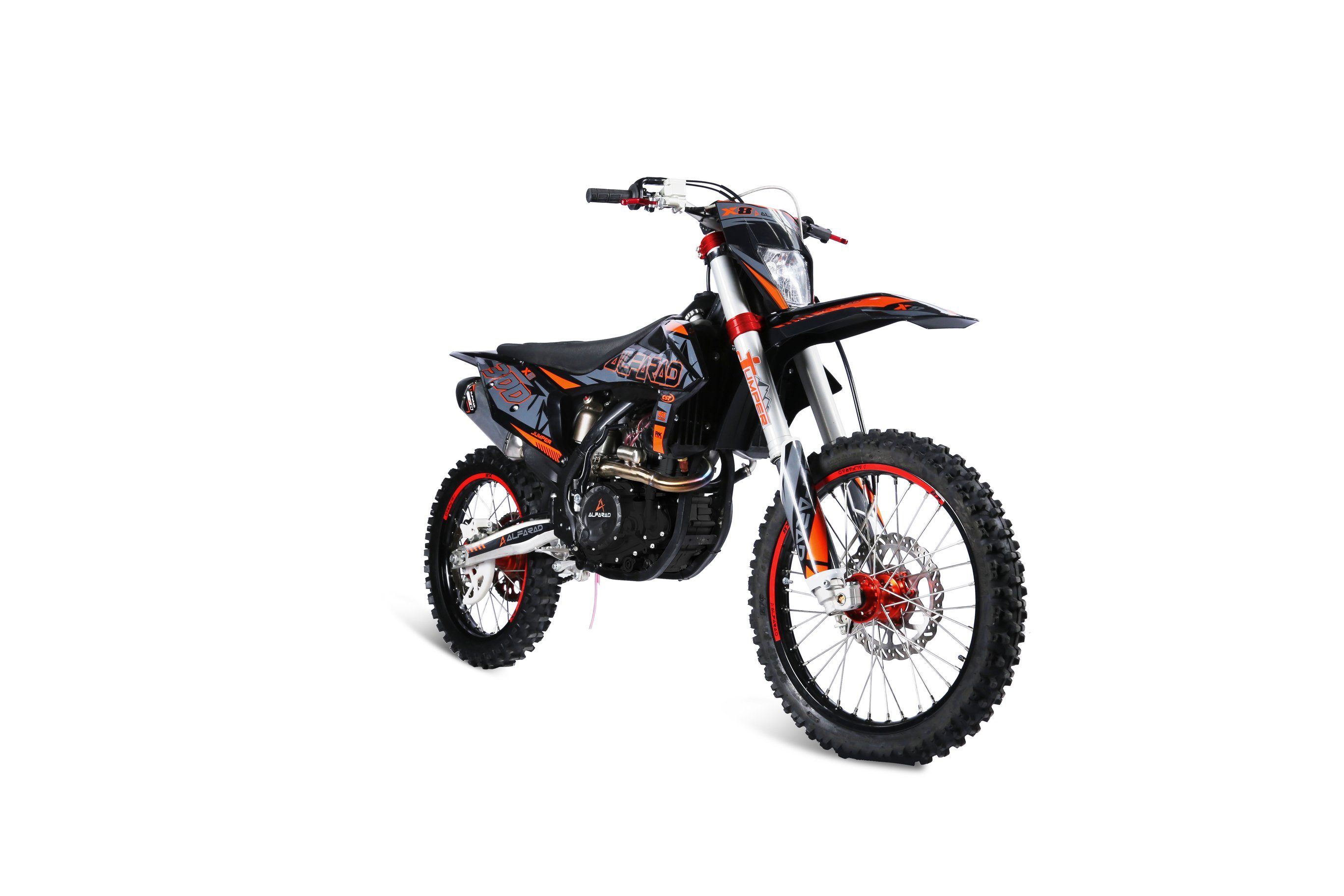 KXD Dirt-Bike 300ccm Alfarad X8 Dirtbike Vollsross Enduro Crossbike 21/19 Black