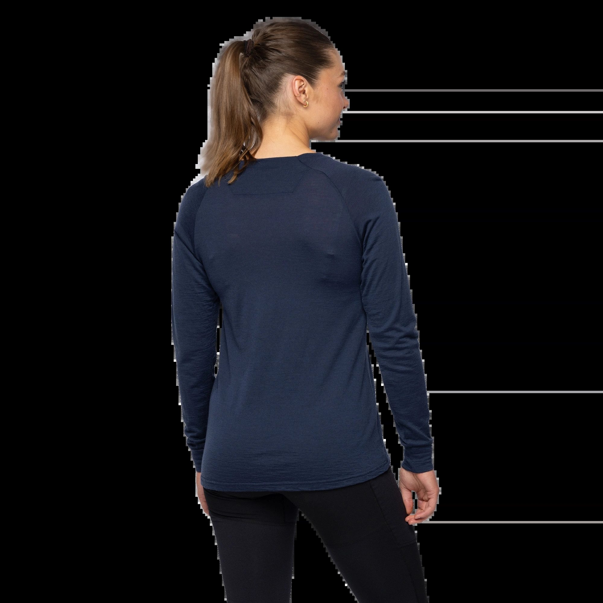Bergans Longsleeve Damen Lysebu Wool Henley Oberteil - Bergans