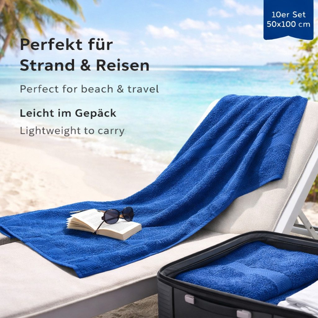 Betz Handtücher Handtuch Set 10er Pack Palermo Größe 50x100 cm 100% Baumwolle, Baumwolle (Set, 10-St)