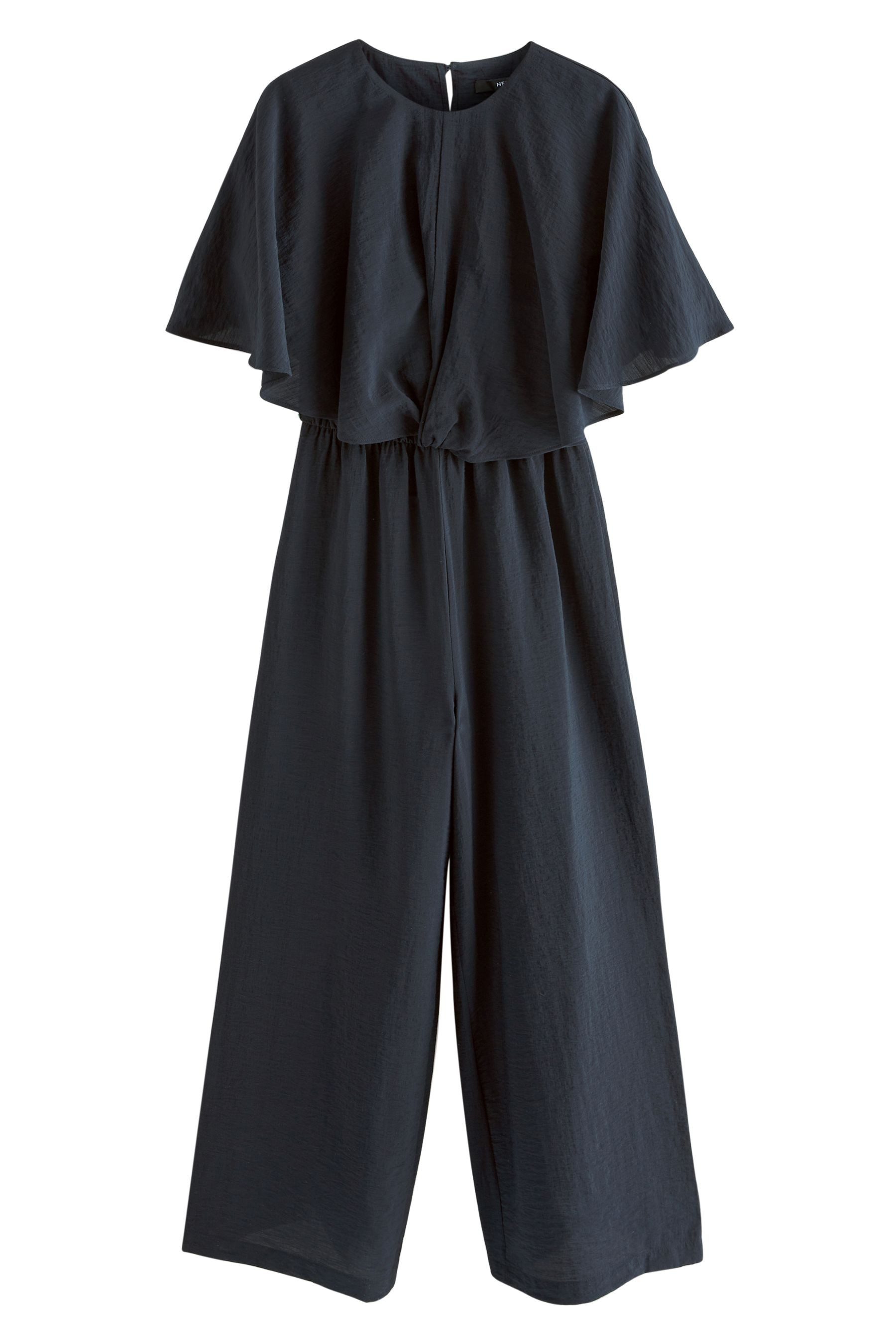 Jumpsuit Jumpsuit mit kurzen Cape-Ärmeln