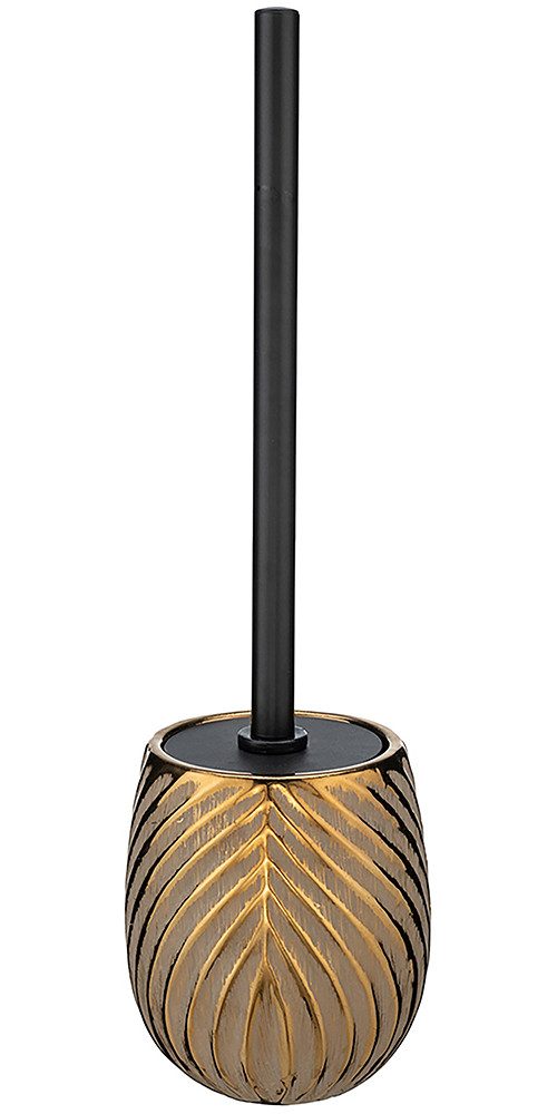 WENKO WC-Garnitur Modell Idro, WC-Bürstenhalter aus Keramik mit Linienstruk günstig online kaufen