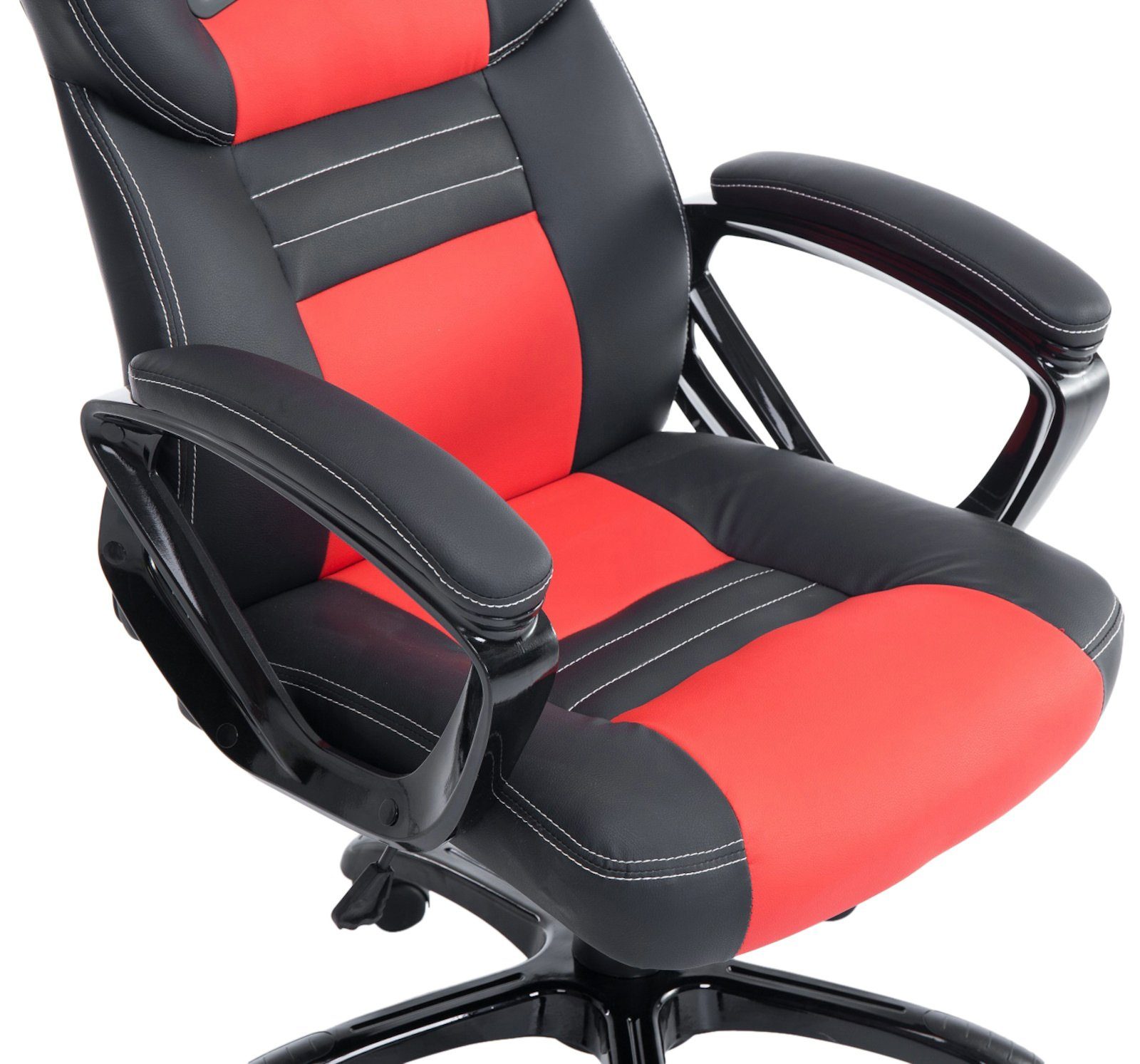 schwarz/rot CLP Chair mit Gaming Höhenverstellung drehbar Pedro,