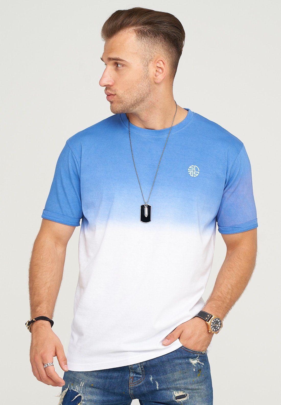 SOULSTAR T-Shirt MIAMI mit lässigem Farbübergang