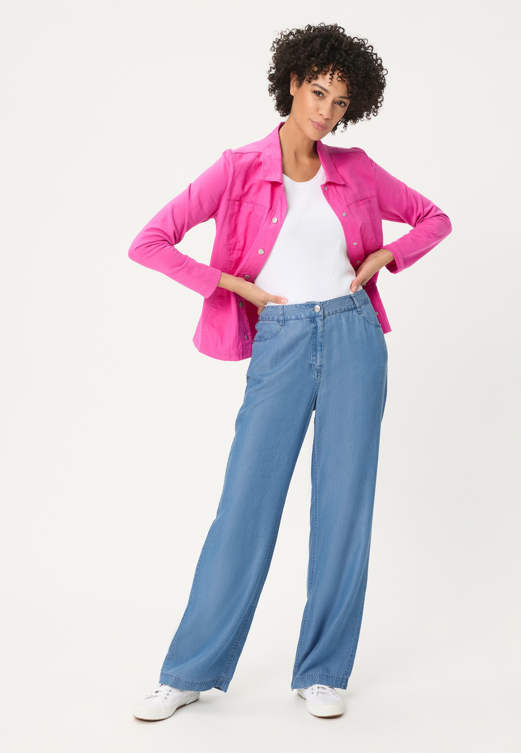 Olsen Stoffhose in weiter Silhouette aus Denim – Bild 5 von 5