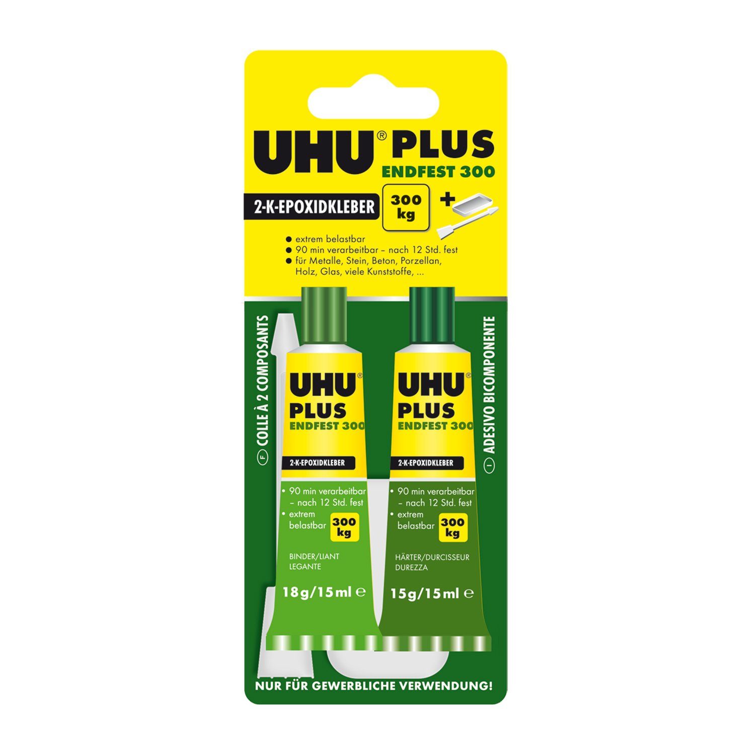 UHU Klebstoff 2-Komponentenkleber Uhu-Plus-Endfest 300 große Tuben