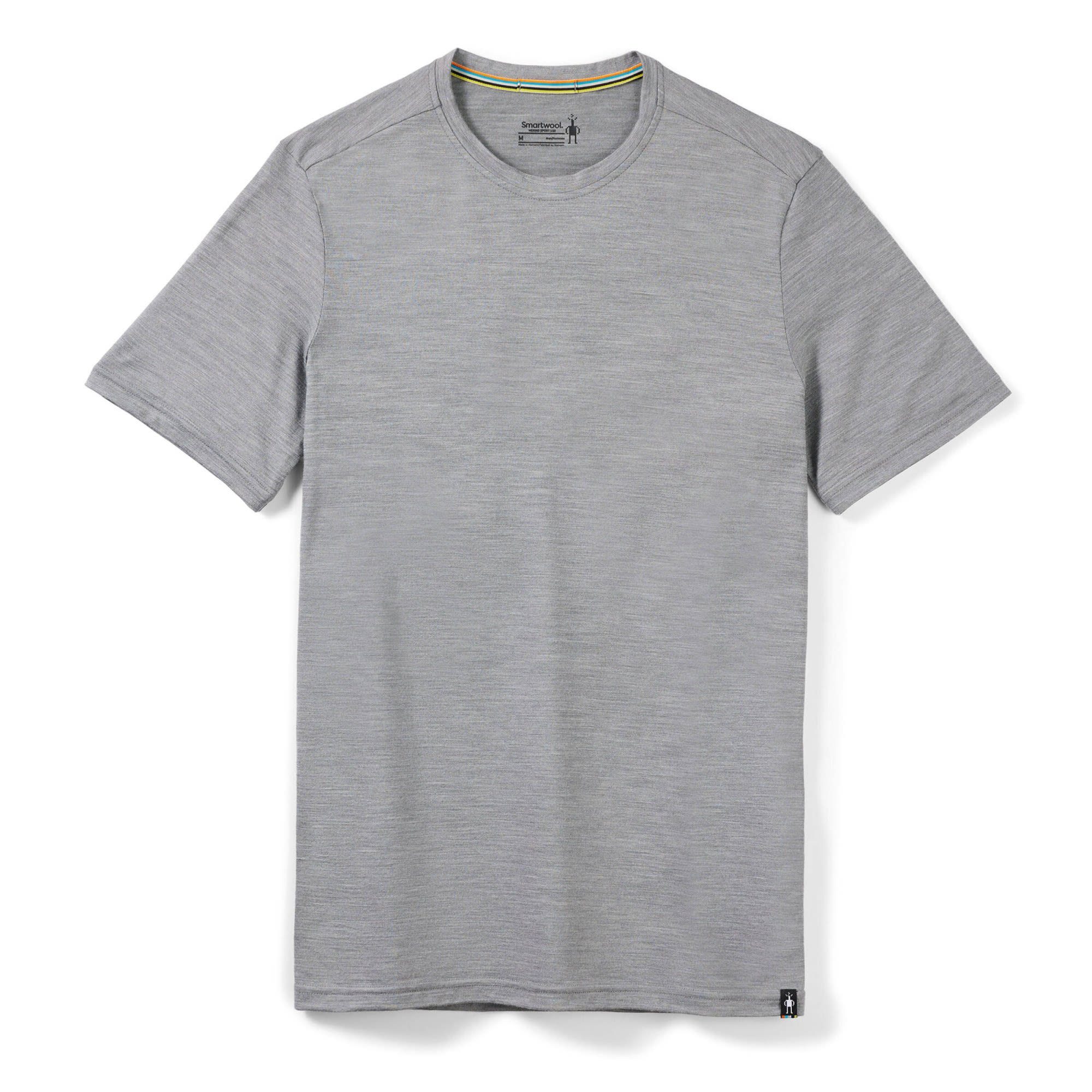 Smartwool T-Shirt Smartwool M Short Sleeve Tee Slim Fit Herren Light Gray Heather