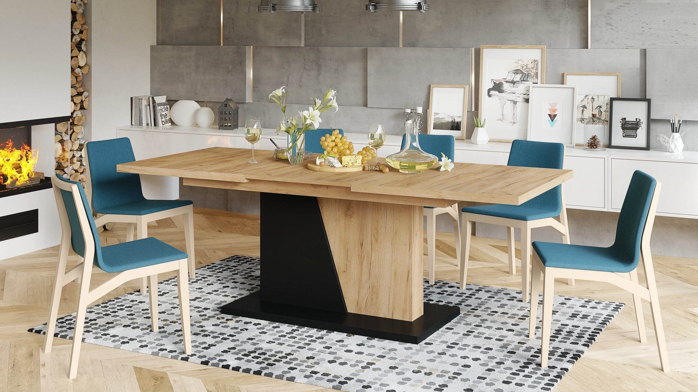 Mazzoni Esstisch Design Noble Noir Tisch günstig online kaufen