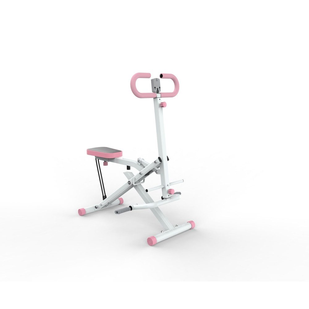 BBG Bauchmuskelmaschine Squat Machine Kniebeugenmaschine für Zuhause, Ganzkörpertraining, faltbarer Po-Trainer mit Widerstandsbändern, ABS/Stahl