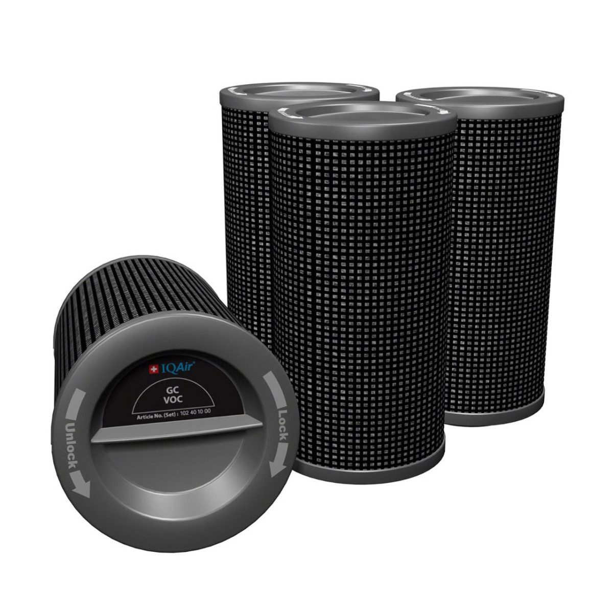 IQAir Luftreiniger IQAir Luftreiniger GC Serie, filtert Bakterien/Viren, Chemische Gase, Staub, Gerüche, Rauch, VOC