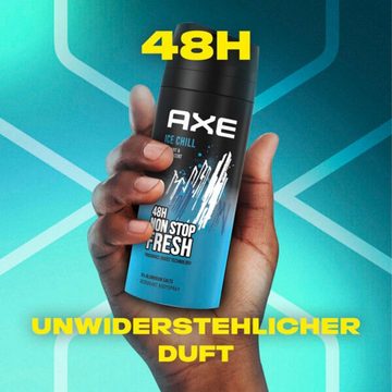 axe Deo-Spray Ice Chill 6x 150ml Bodyspray Deo Spray Set Deodorant Herren Männer Men, Männerdeo Duft nach Frozen Mint und Lemon, 6-tlg., 48 Stunden Schutz, ohne Aluminiumsalze Herrenduft Deospray Sport Set