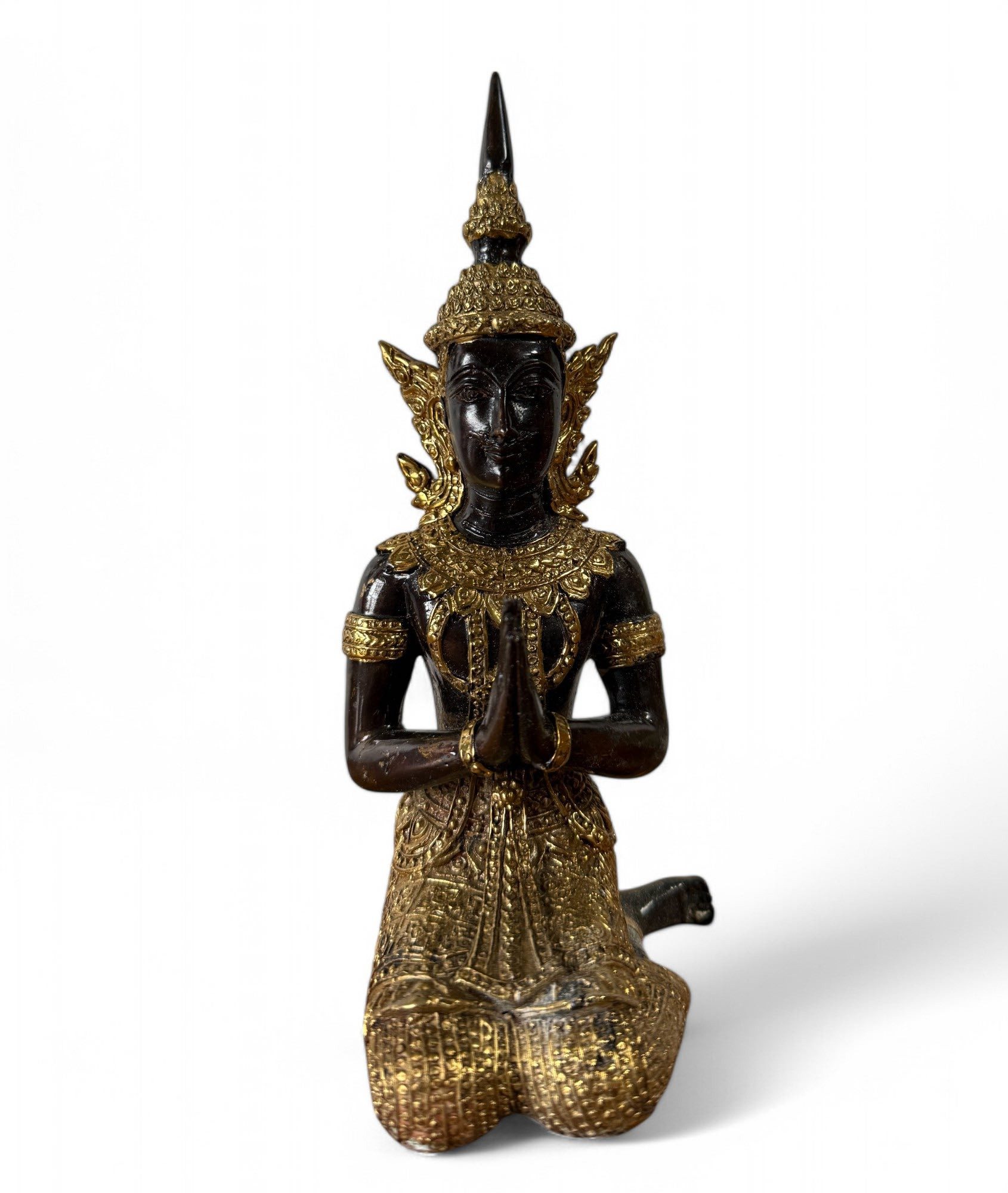 Dekoobjekt Tempelwächter Figur Bronze Skulptur Thailand 19 cm