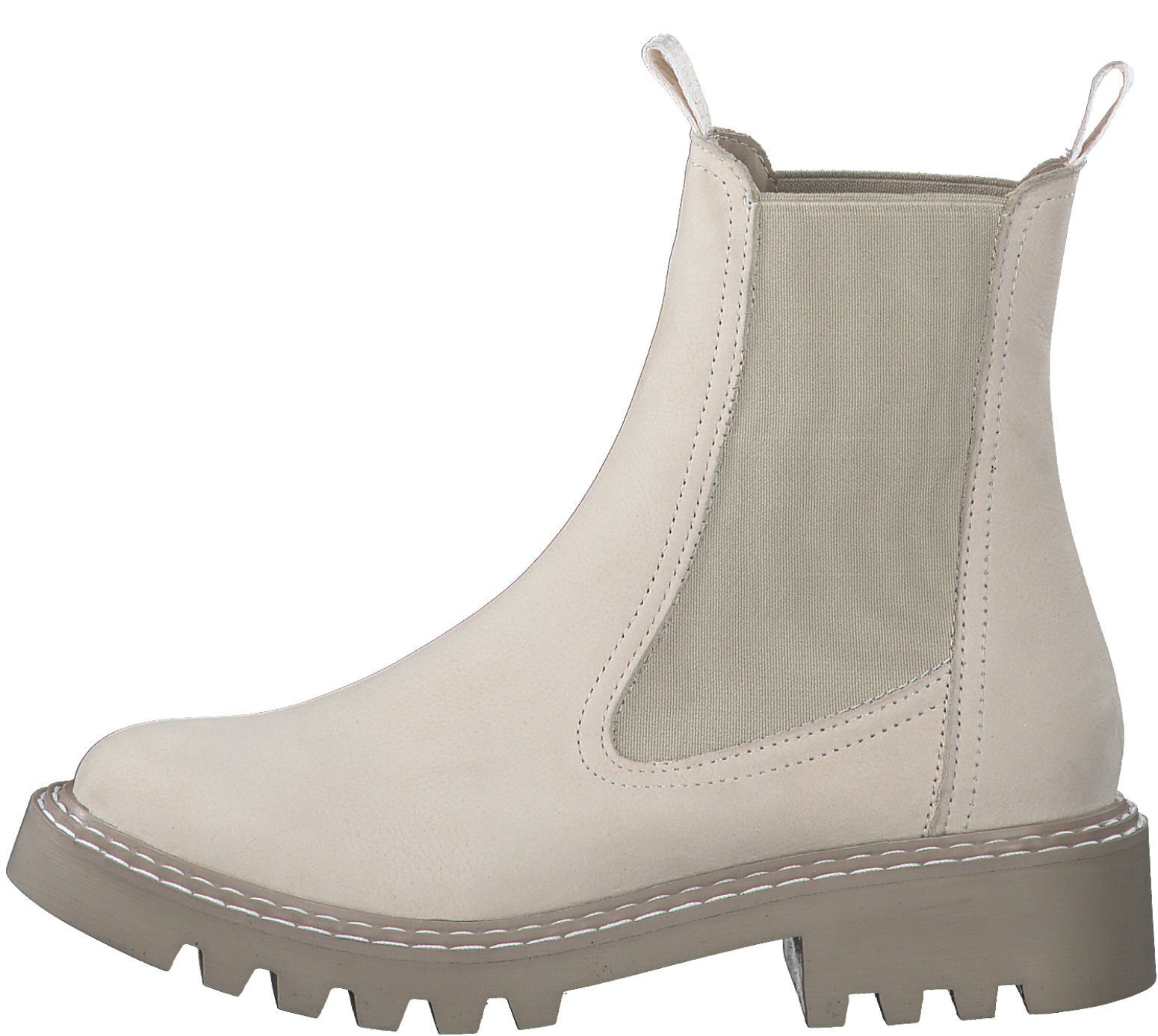 Tamaris Chelseaboots 376 Ivory nubuc