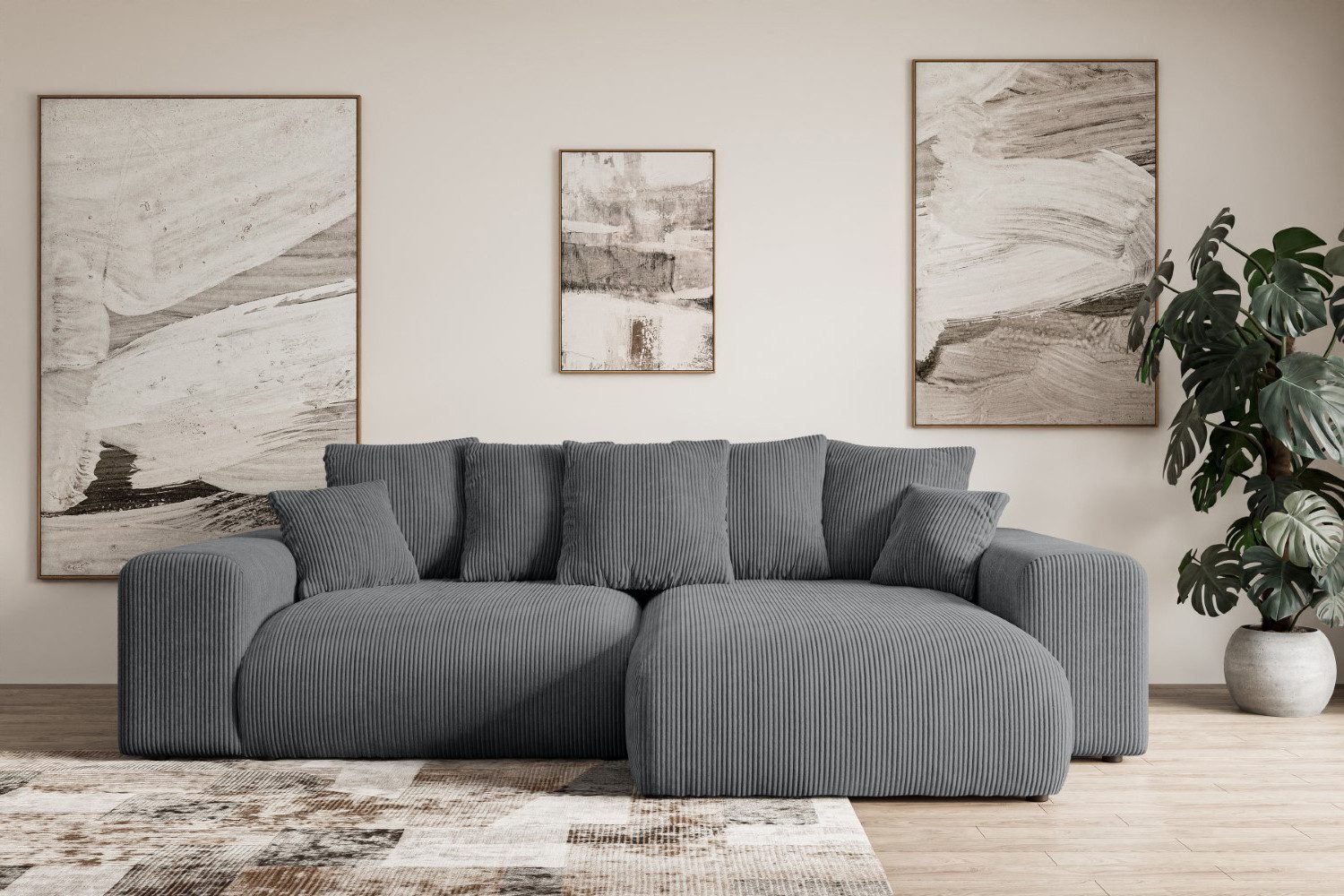ALTDECOR Ecksofa ESKAR-L, Couch mit Schlaffunktion, Wohnzimmer - Wohnlandsc günstig online kaufen