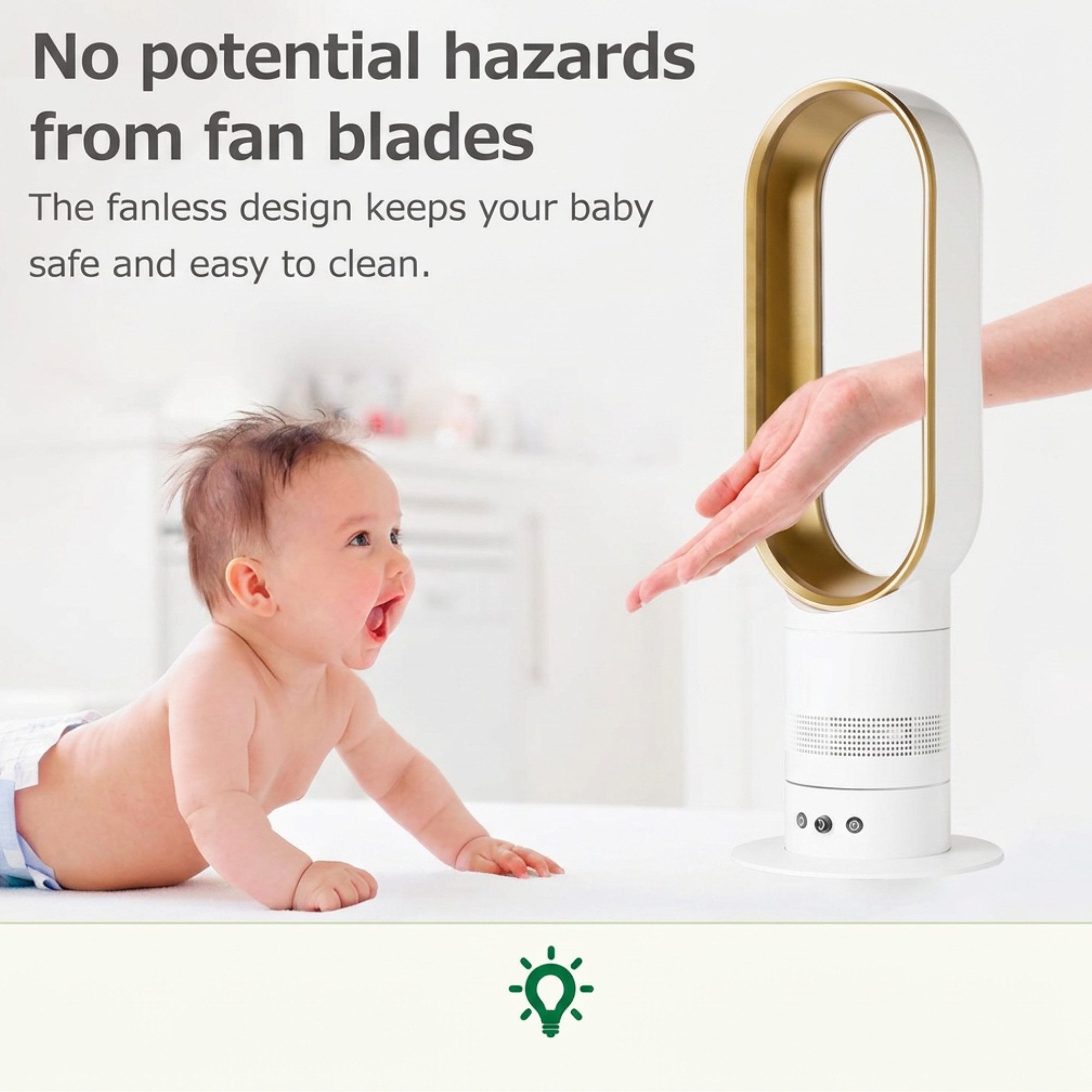 Athlix Turmventilator Flügelloser Ventilator Standventilator mit Fernbedienung geräuscharm, Integrierte Timerfunktion, Leistungsstarker 40W-Motor