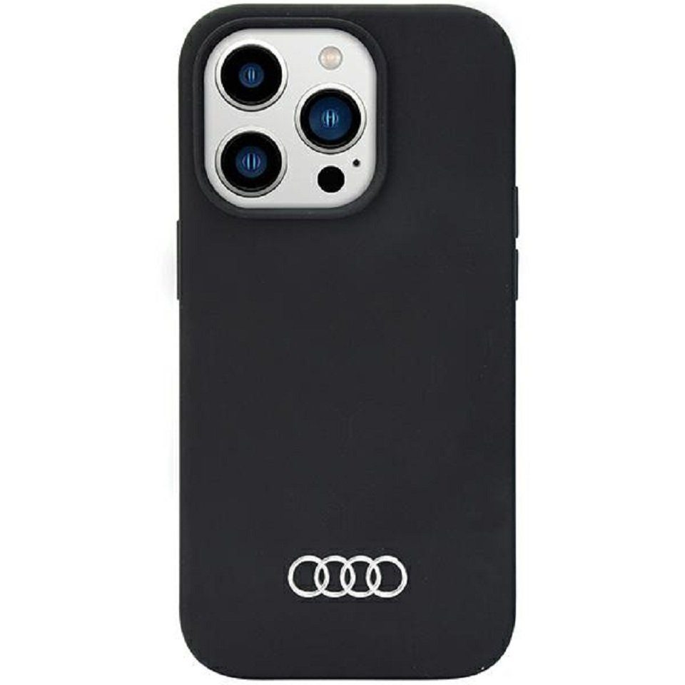 Audi Handyhülle Case iPhone 14 Pro Max Silikon schwarz 6,7 Zoll, Kantenschutz