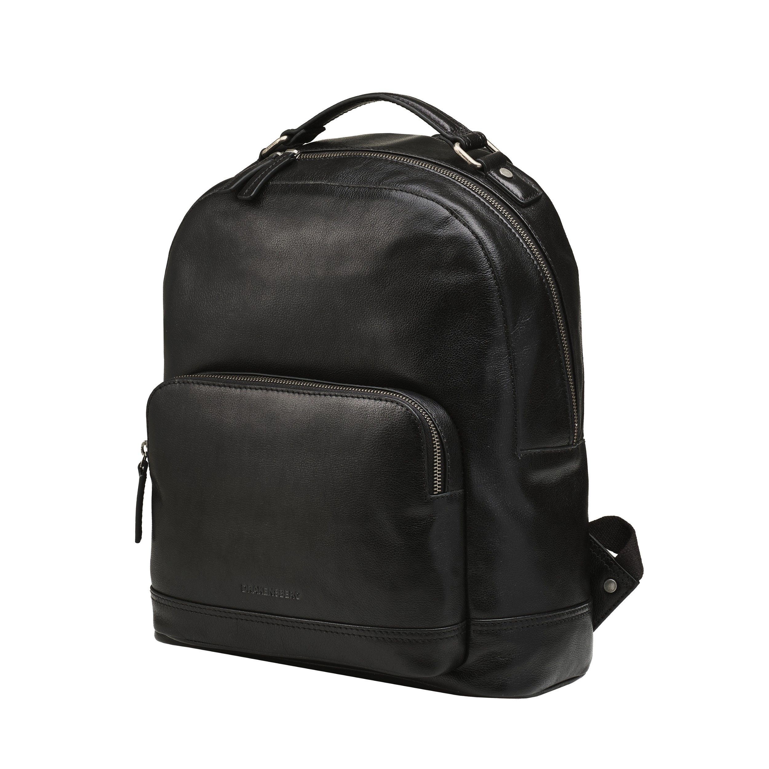 DRAKENSBERG Laptoprucksack »Georgio« Schwarz, elegant, für Herren, 15" Laptoprucksack, gepolstert, Trolley-Sleeve