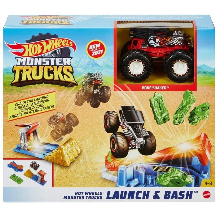 Mattel® Spielzeug-Auto GVK08 Hot Wheels Monster Trucks Startrampen-Crash