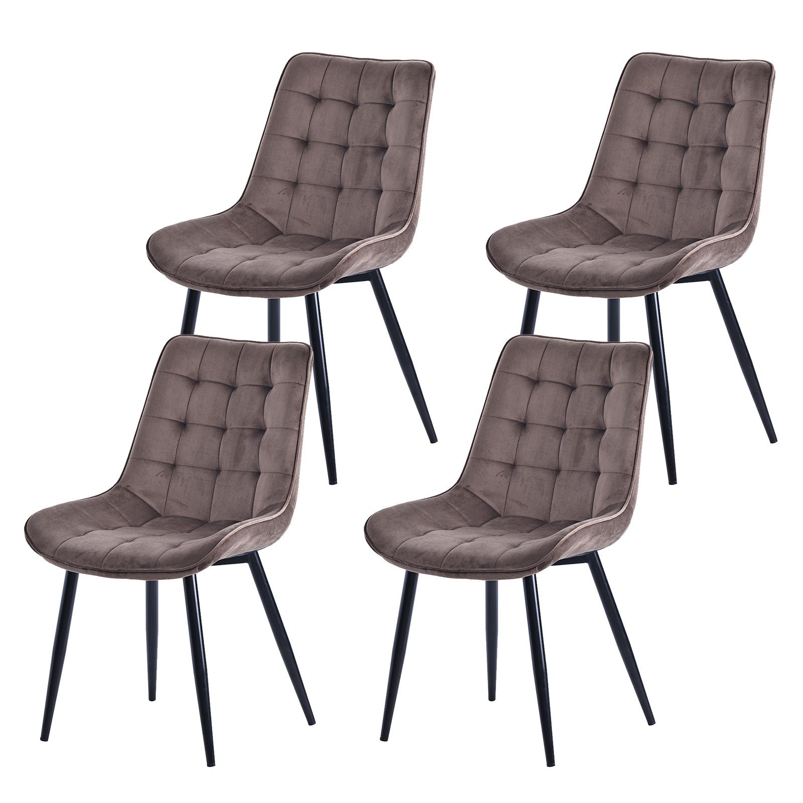 HOMAVO Esszimmerstuhl YZ2 STUHL-SET 4 Stück in Samt, gepolstert (4Set)