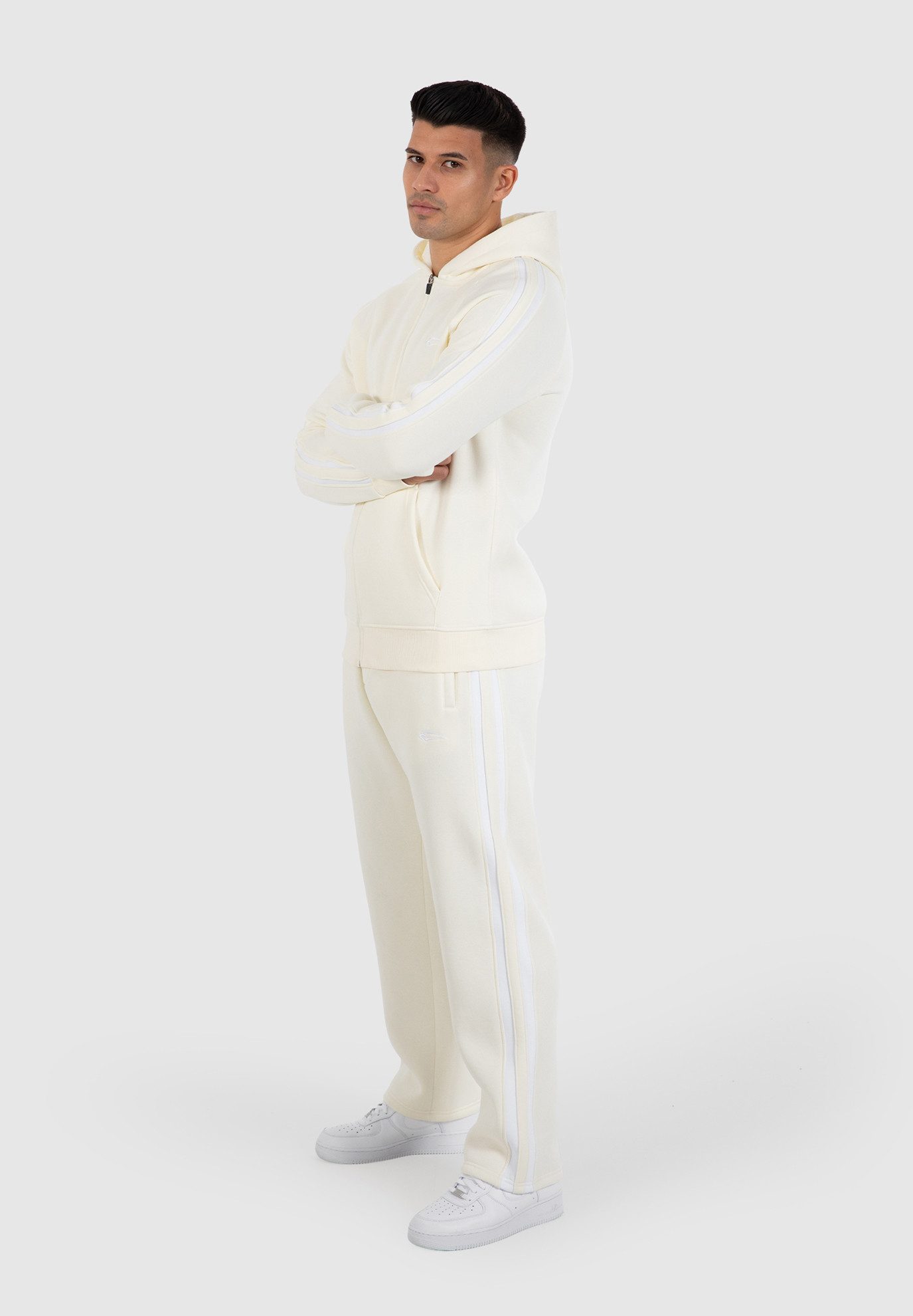 Smilodox Jogginghose Miran, Regular Fit Freizeithose mit Kordelzug & weißen günstig online kaufen