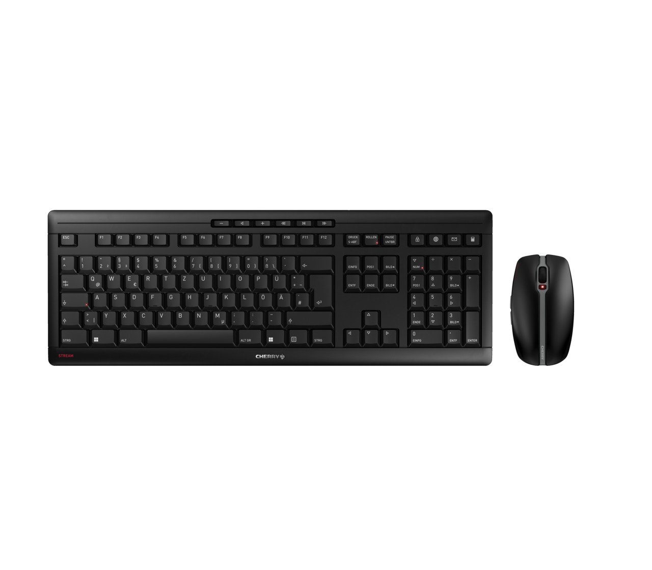 Cherry STREAM DESKTOP Maus-Set, Tastatur- und (Set) Schwarz