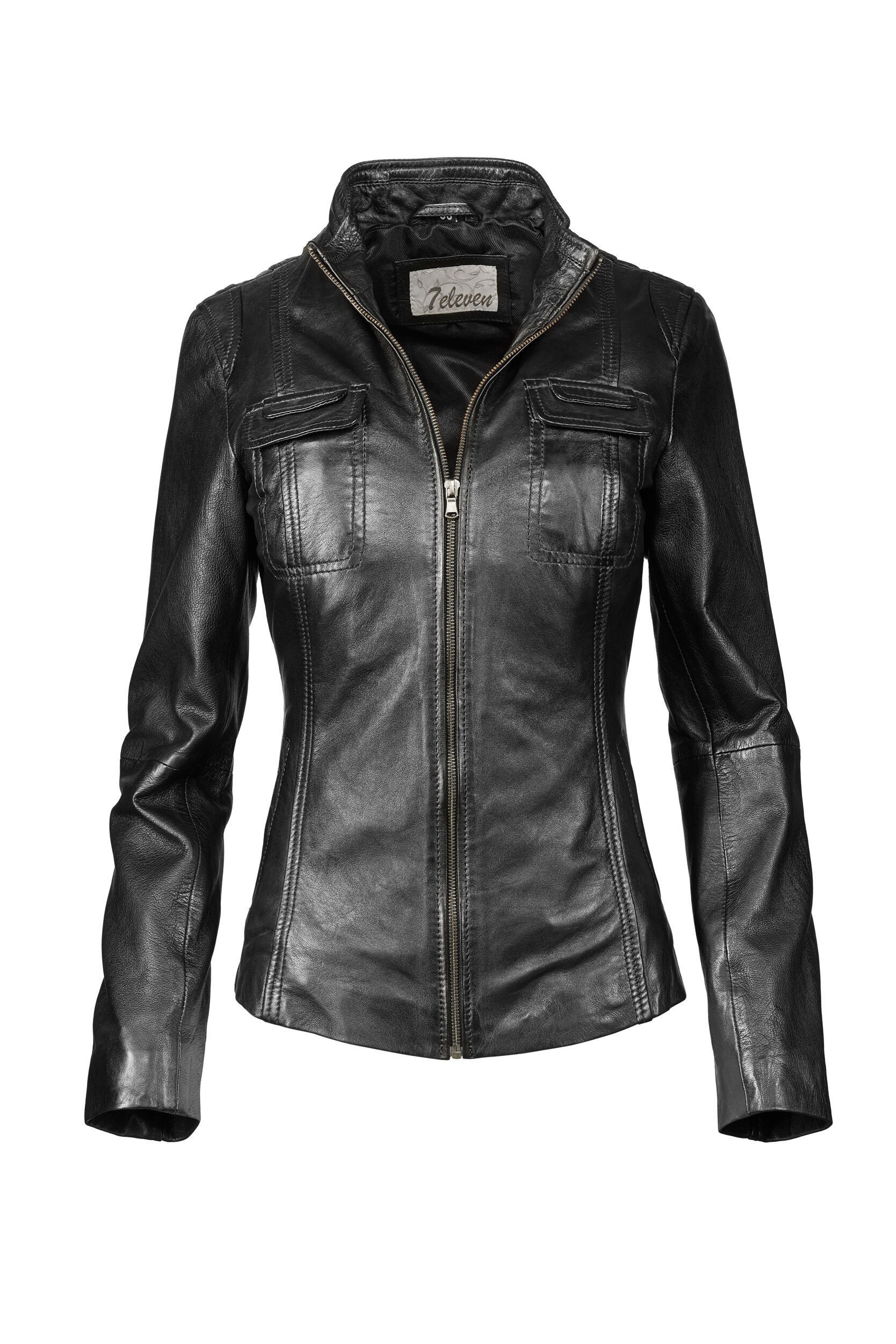 7eleven Lederjacke SESALOME (1-St) aus weichem Leder