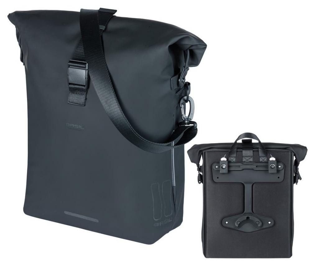 Basil Fahrradtasche Basil SoHo MIK Side Umhängetasche 17 Liter - wasserdicht, Rolltop, MIK