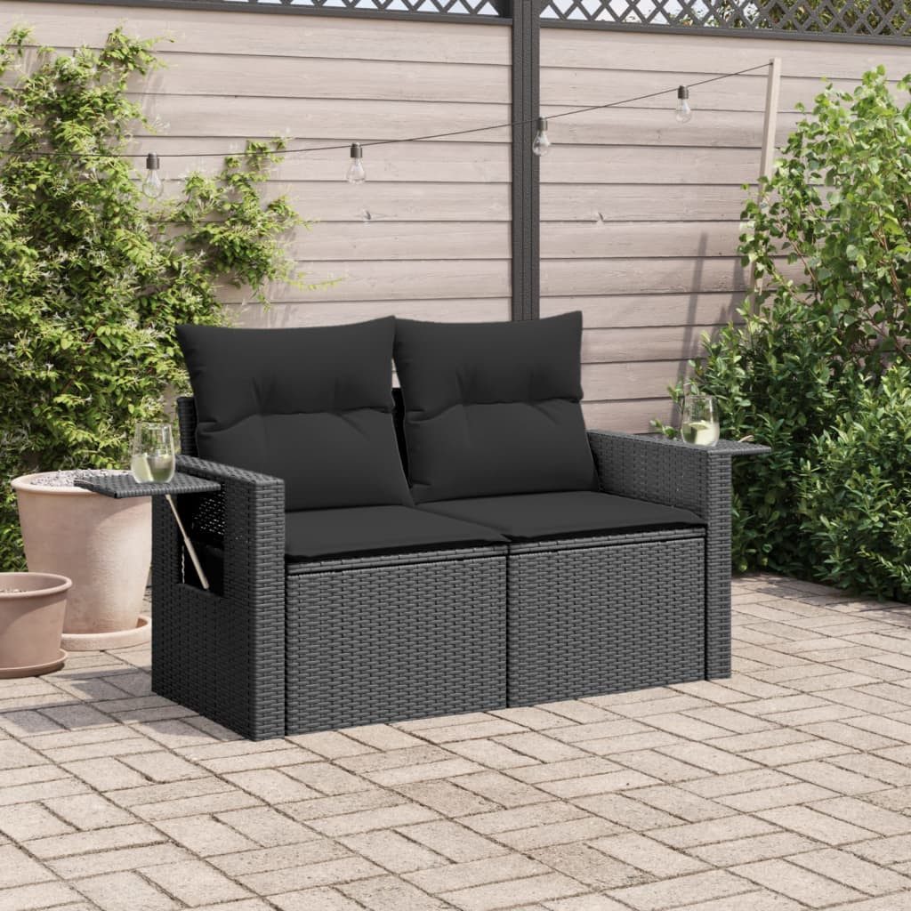 vidaXL Loungesofa Gartensofa mit Kissen 2-Sitzer günstig online kaufen