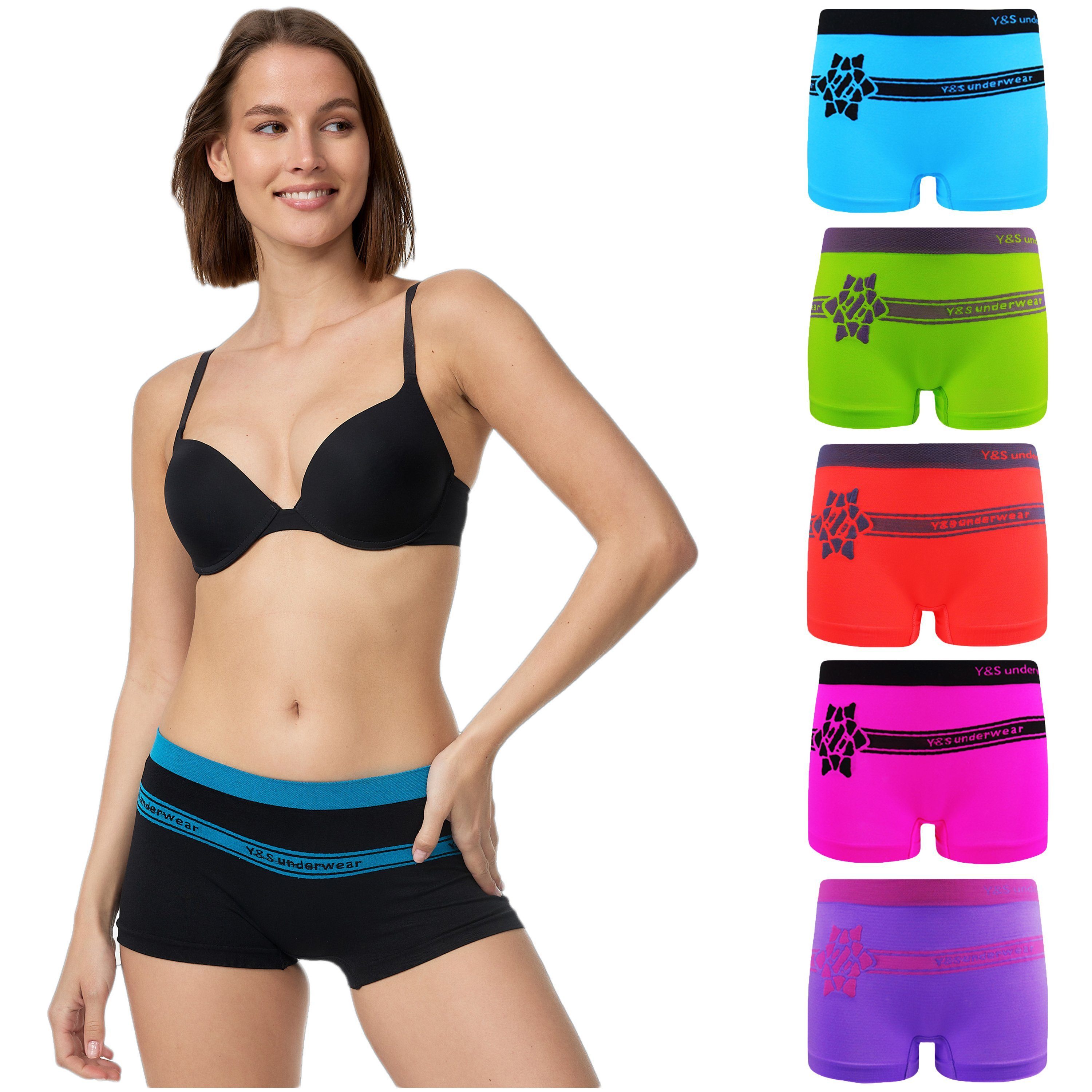 Panty 6er Pack Damen Panty Unterwäsche Mikrofaser Hotpants Unterhose Pants