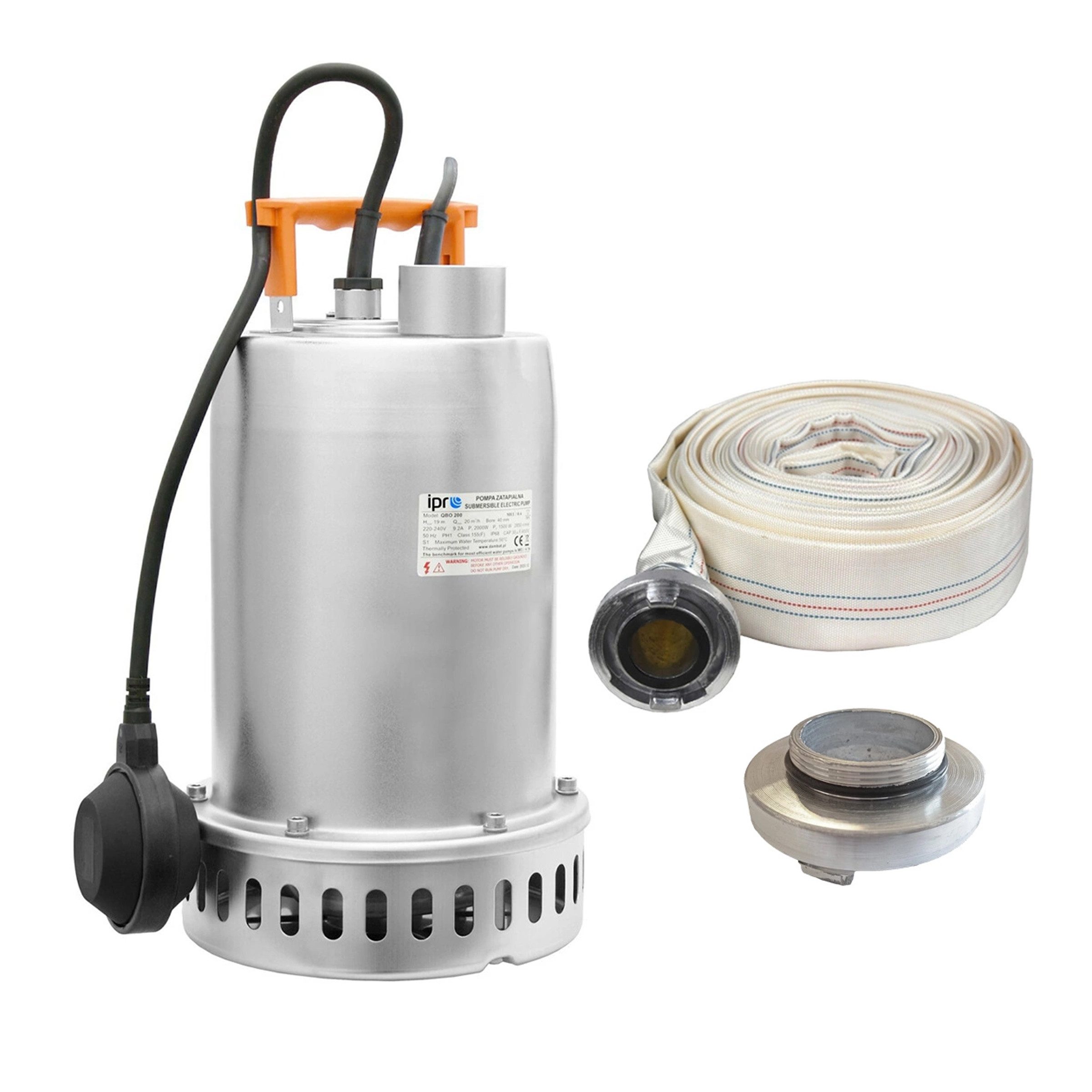 IBO Tauchpumpe IPRO QBO 200 – Tauchpumpe für sauberes und schmutziges Wasser, 230V (3-tlg)