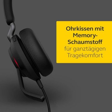 Jabra Evolve2 40 Headset (PC Headset USB-C UC Noise Cancelling Mono Schwarz)