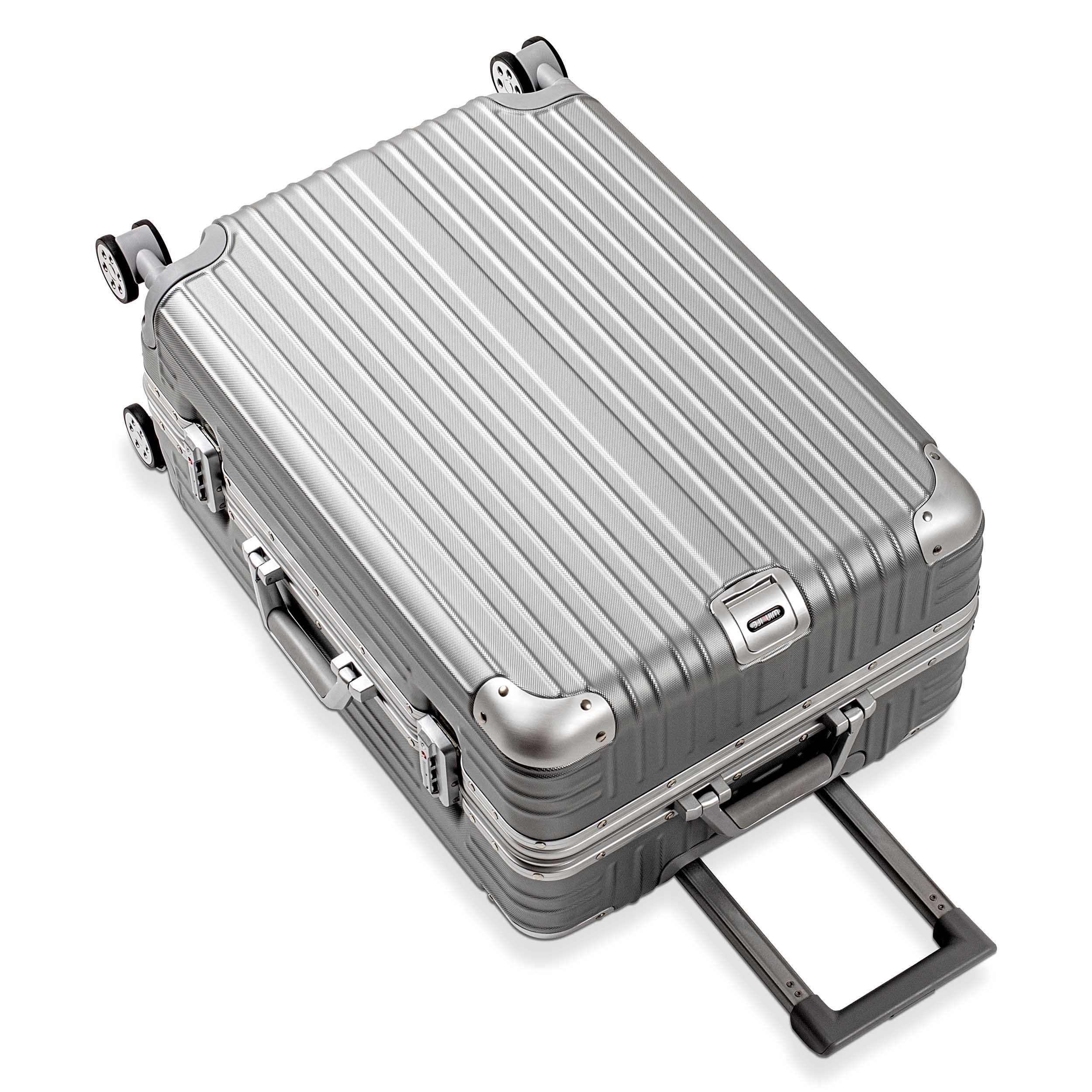WINLIFE Koffer Reisekoffer, SET ABS SPARSET große Checkin-Trolley(67cm) TSA Alu-Rahmen, & + mit Nummern-Schloss Koffer(77cm)